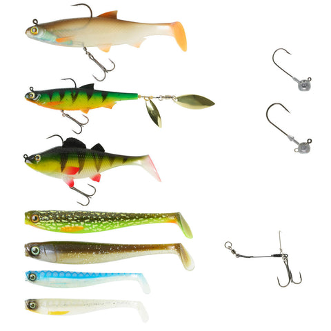 LEURRE SOUPLE SHAD A PALETTE PÊCHE AUX LEURRES ROACHSPIN 120 DOS BLEU -  Decathlon