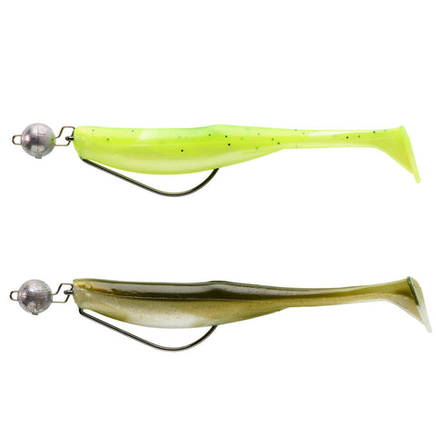 LEURRE SOUPLE SHAD A PALETTE PÊCHE AUX LEURRES ROACHSPIN 120 DOS BLEU -  Decathlon