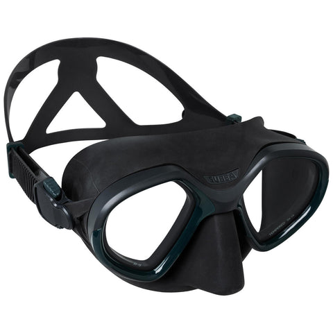 Masque de Snorkeling SNK 520 Adulte gris tempête, verre trempé.