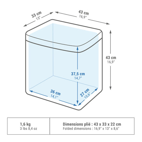 Glacière souple S 5 Litres pêche - Conservation au frais 2h20 - 5L