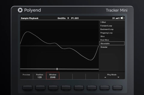 Polyend Tracker Mini, wavetable synthesizer.