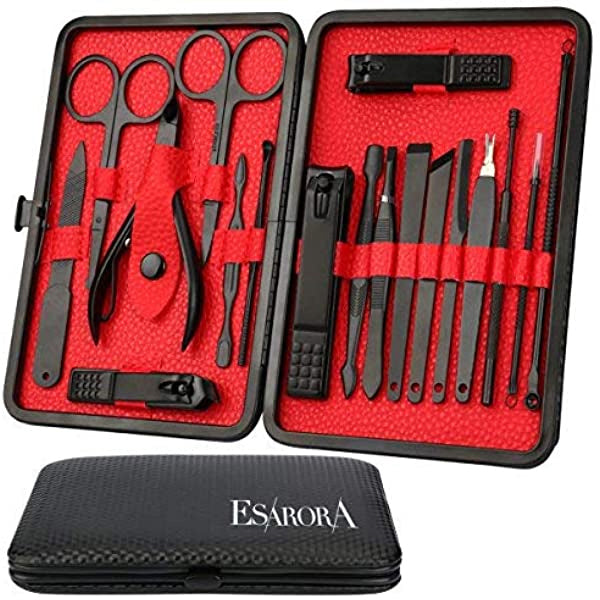 18-in-1 Stainless Steel Professional Pedicure Kit by ESARORA