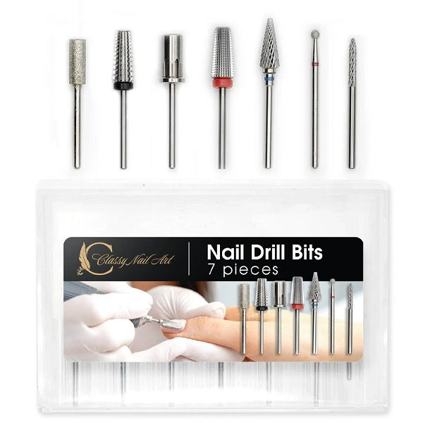 7PCS Nail Drill Bits With Storage Case