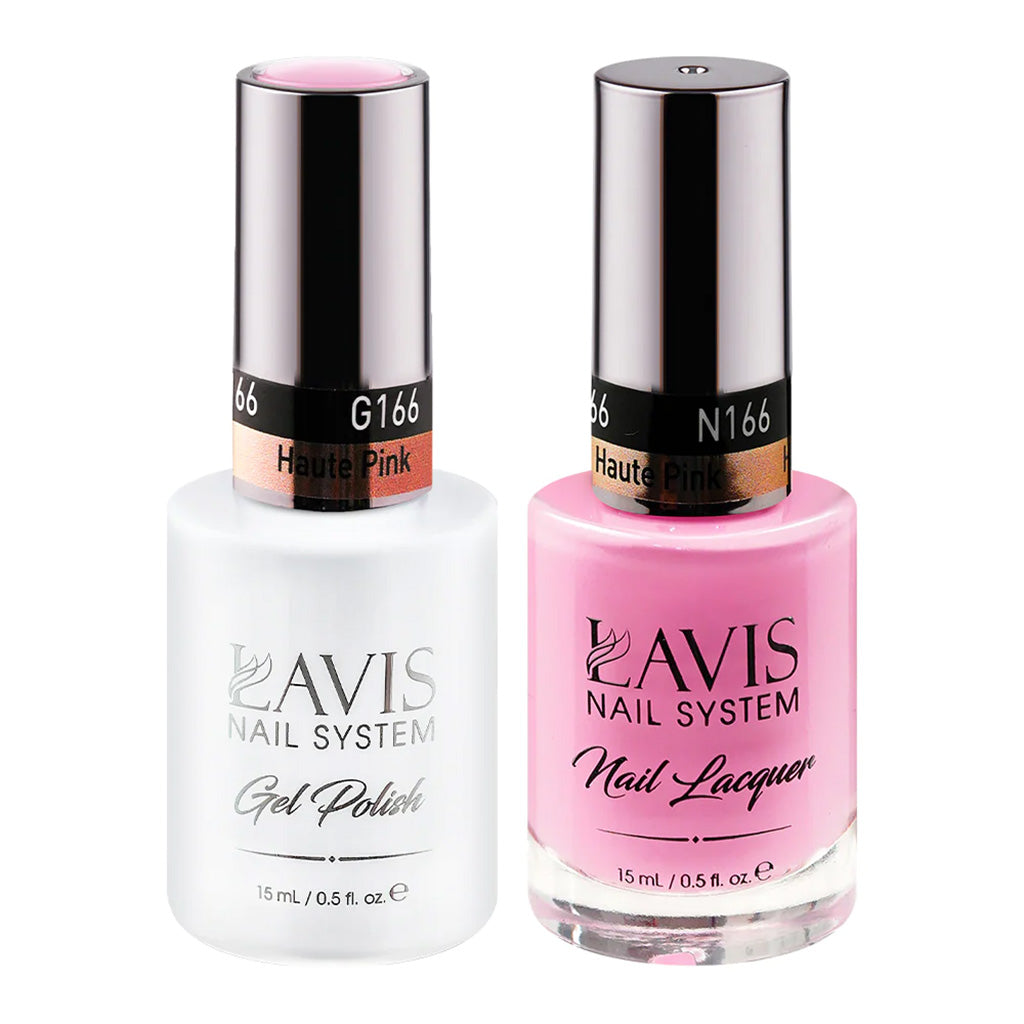 Lavis Gel Nail Polish Duo - 166 Haute Pink