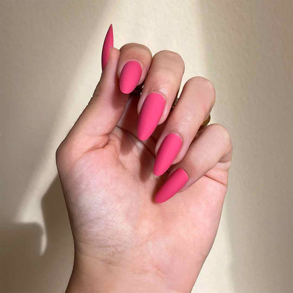 Satin Pink Nails