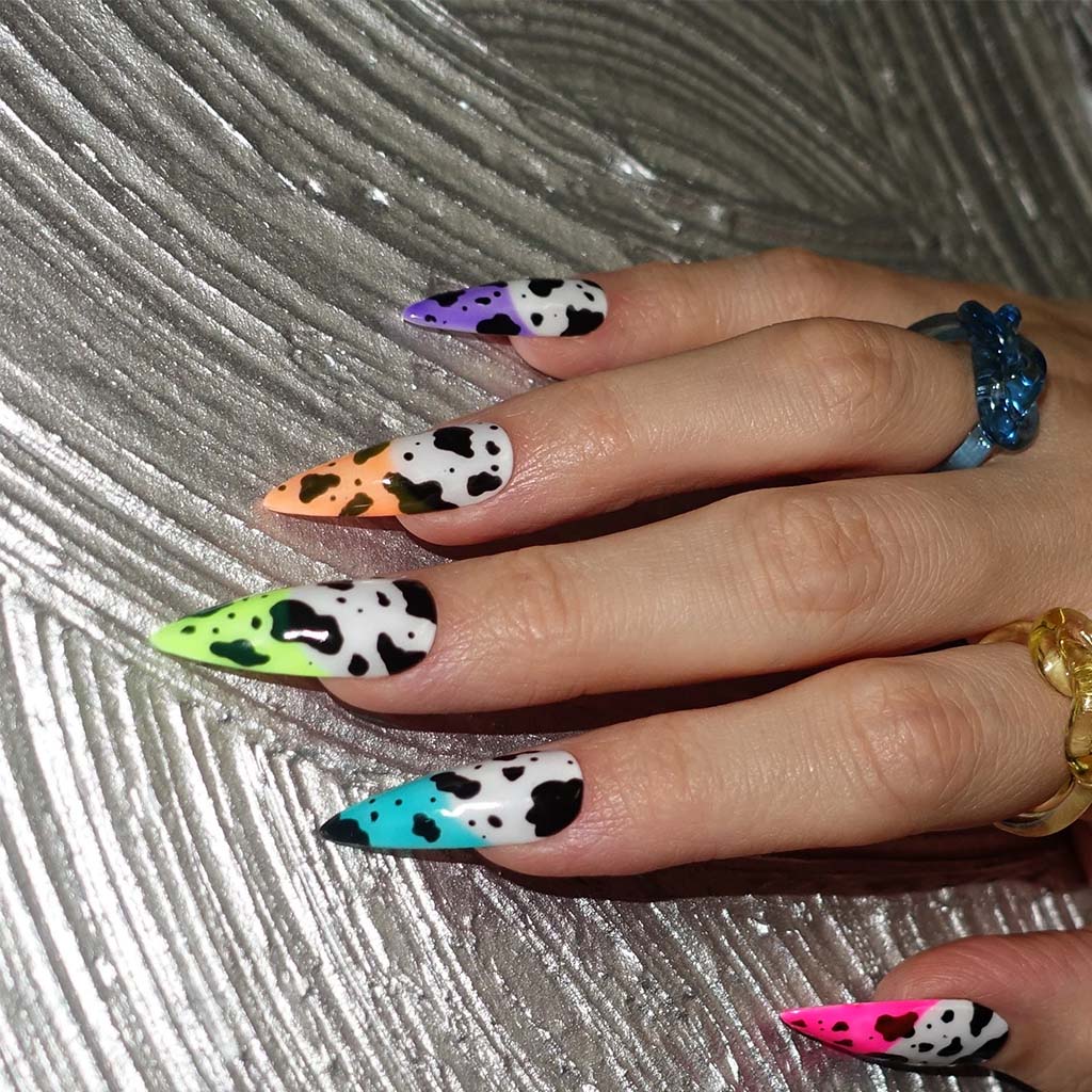 Best Cute Cow Print Nail Ideas