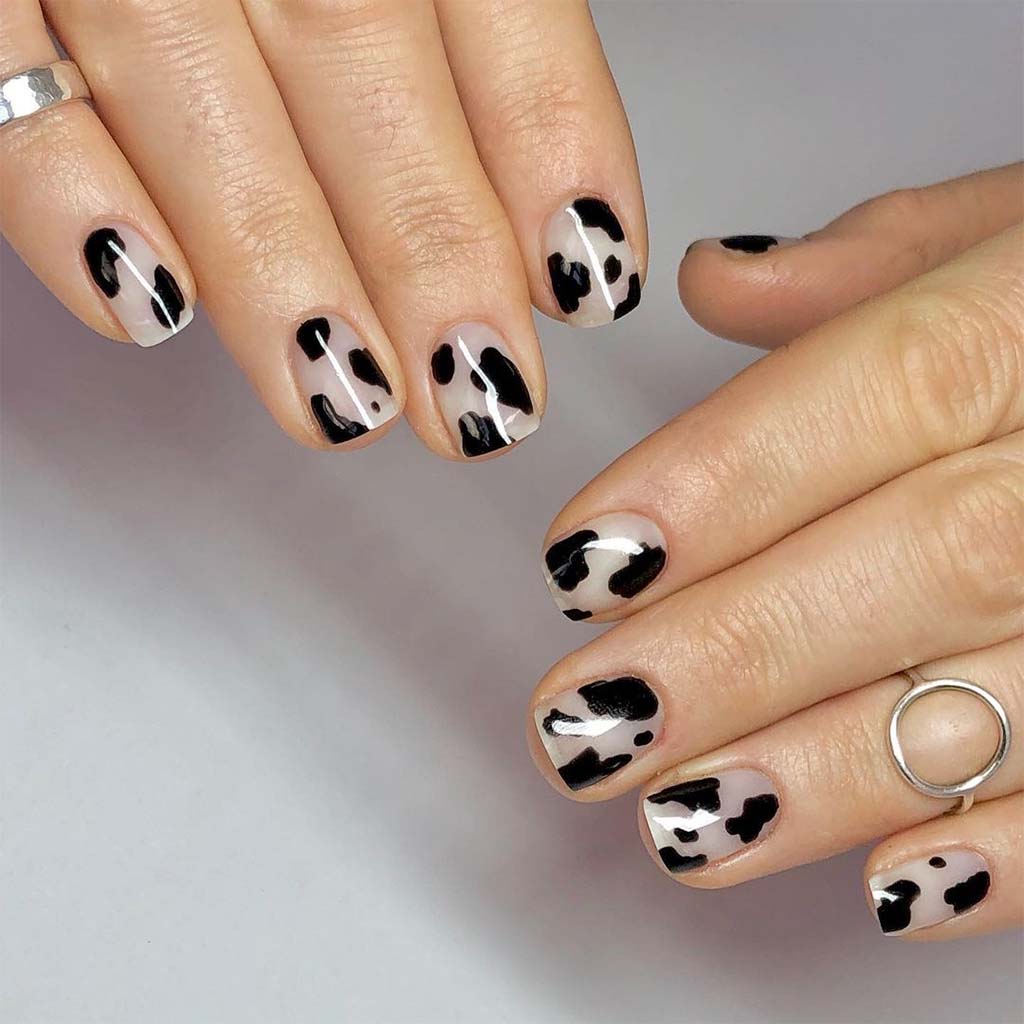 Best Cute Cow Print Nail Ideas