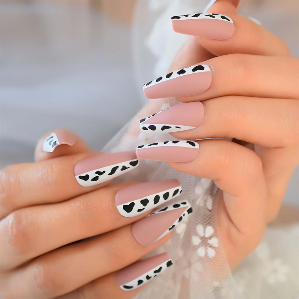 Best Cute Cow Print Nail Ideas