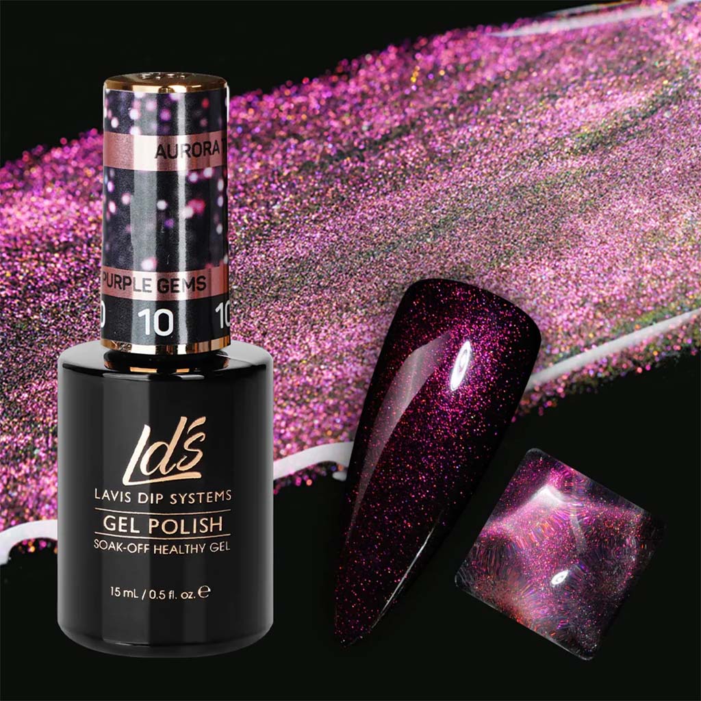 LDS 10 Purple Gems Aurora Top Coat