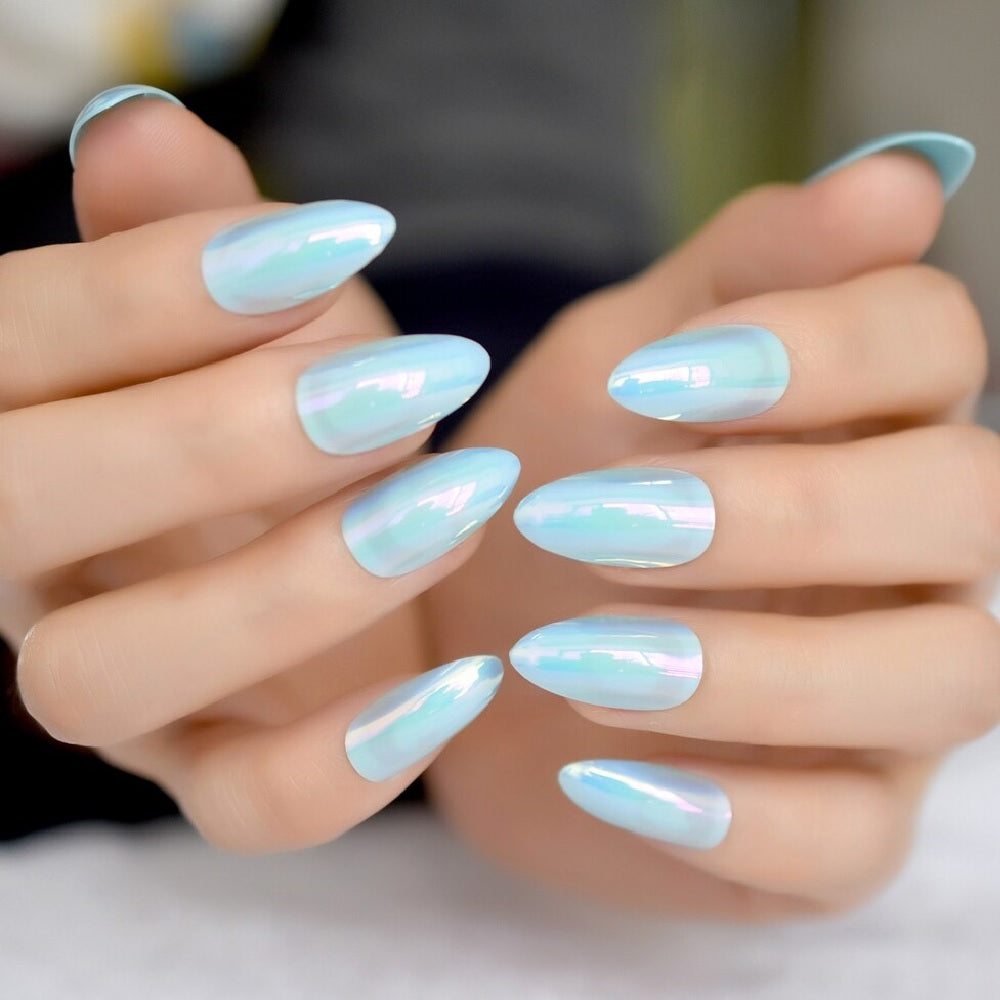 Best Milky Blue Nails