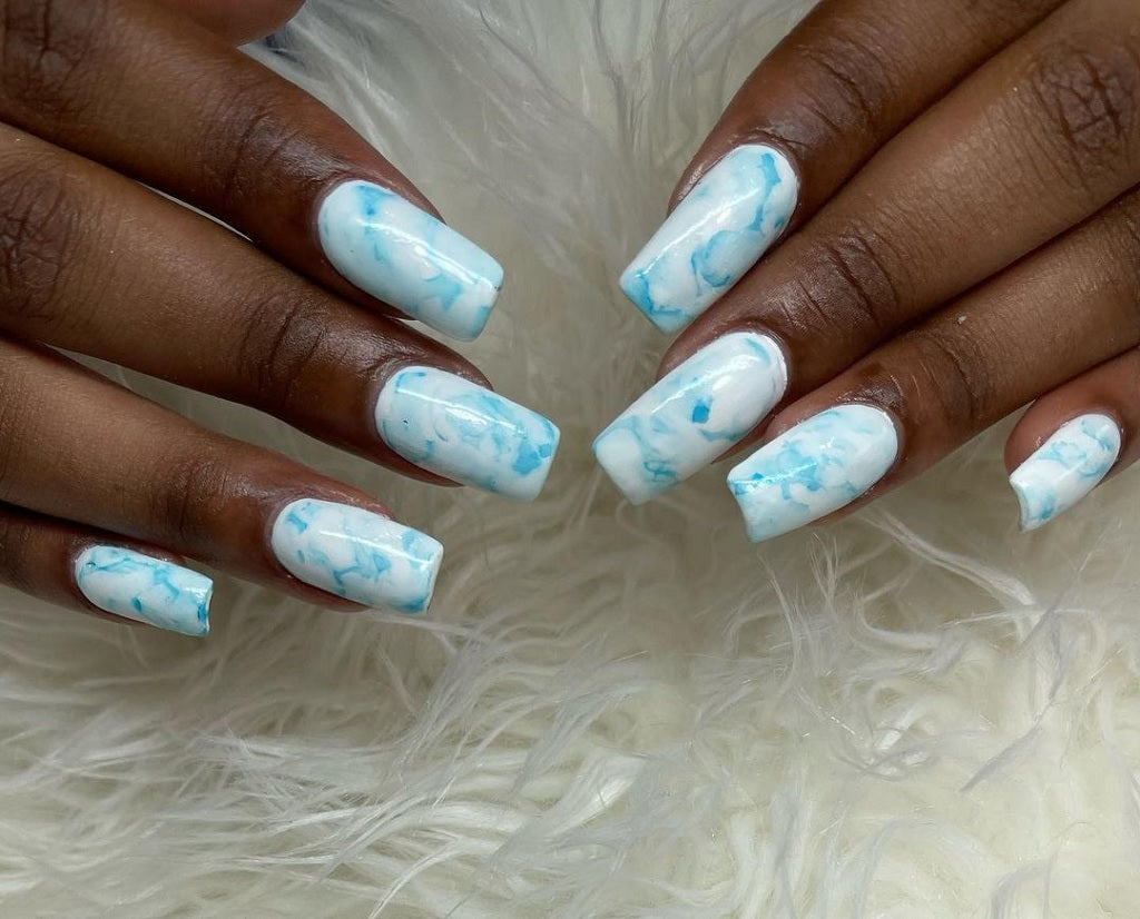 Best Milky Blue Nails