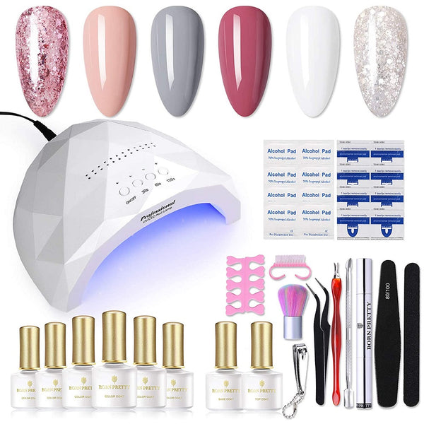 Born Pretty Cat Eye Gel Nail Polish 24W LED UV Nail Lamp kit