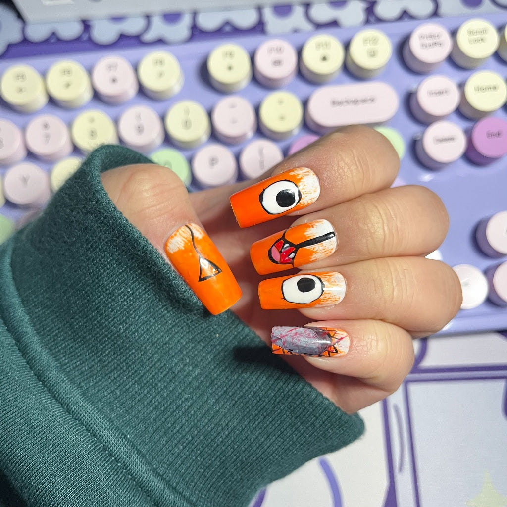 Chainsaw Man Pochita Nails