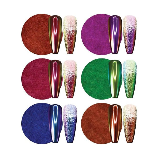 Chameleon Chrome Nail Pigment Powder Set