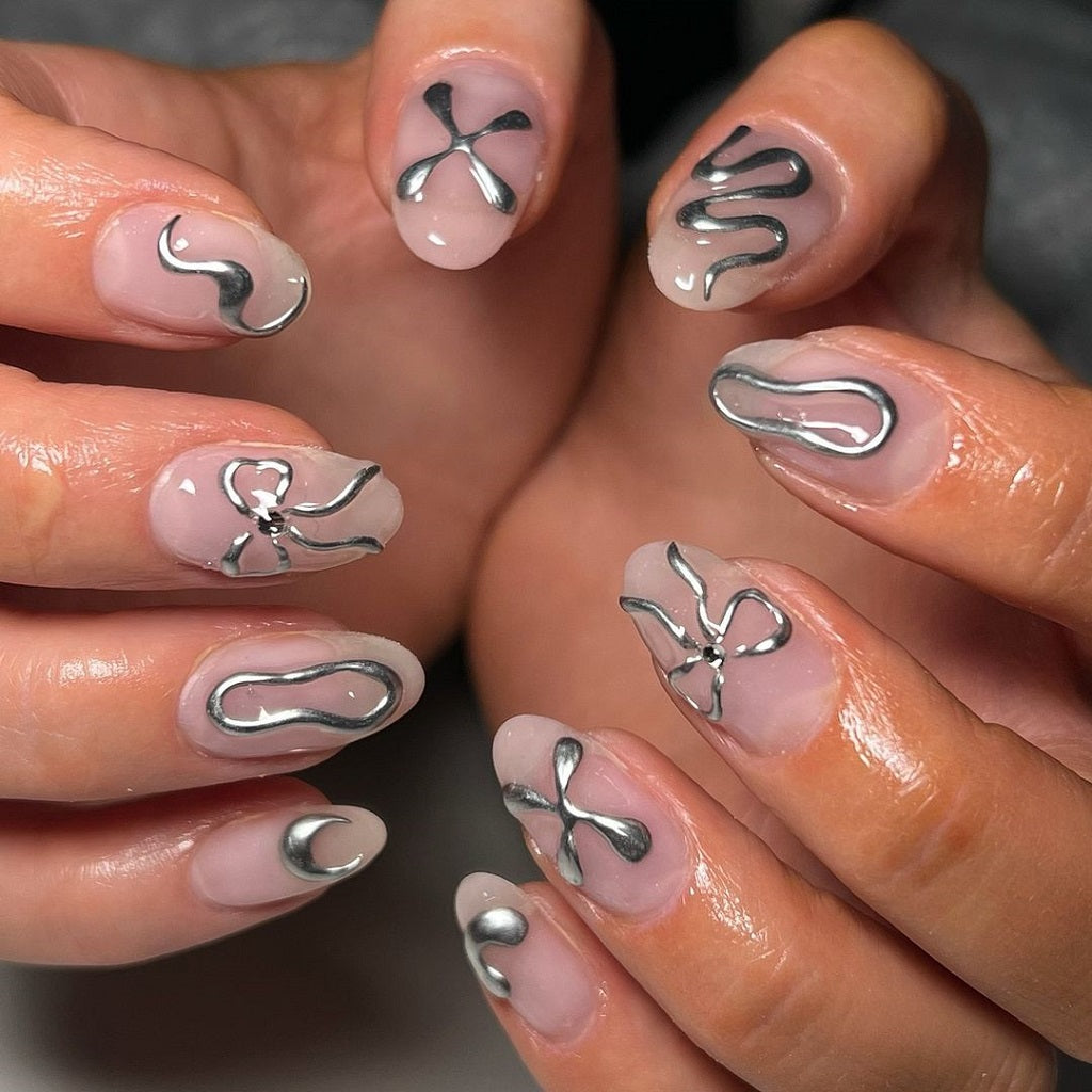 Chrome Bow Nails