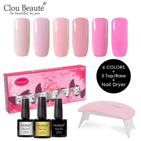 Clou Beaute 8ml Base & Top Soak Off UV Led Gel Polish