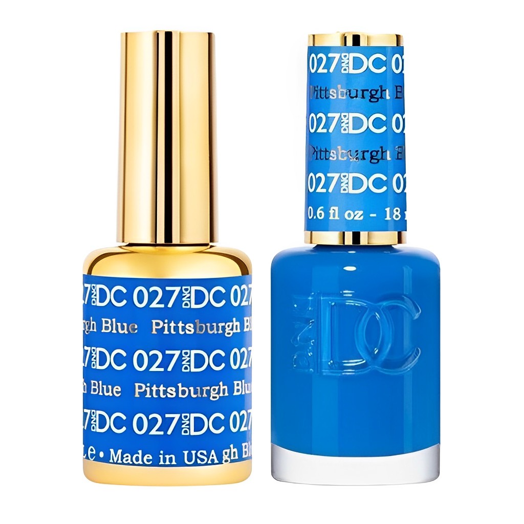 DND DC Gel Nail Polish Duo - 027 Blue Colors - Pittsburgh Blue