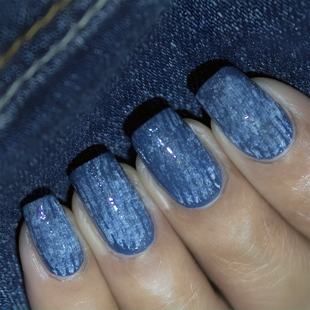 Denim Lookalike Nails