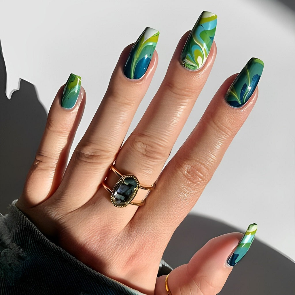 Dry Marbled Nails