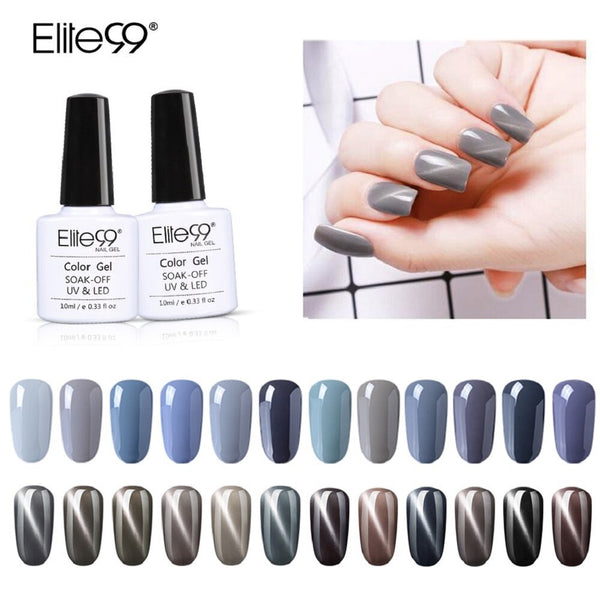 Elite99 Magnetic Soak Off Pearl Grey Gel Polish