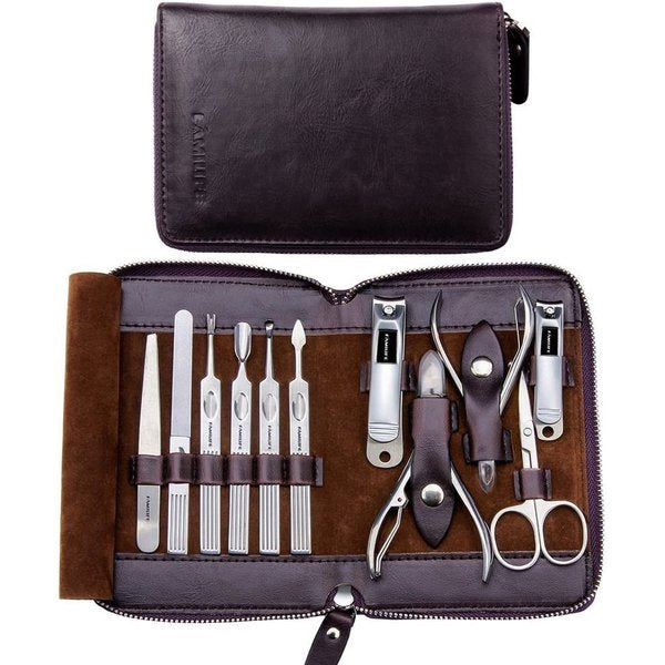 FAMILIFE L01 11 in 1 Stainless Steel Manicure Set with Box