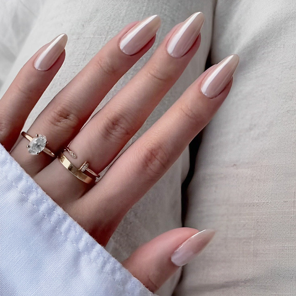 Glazed Almond Nails