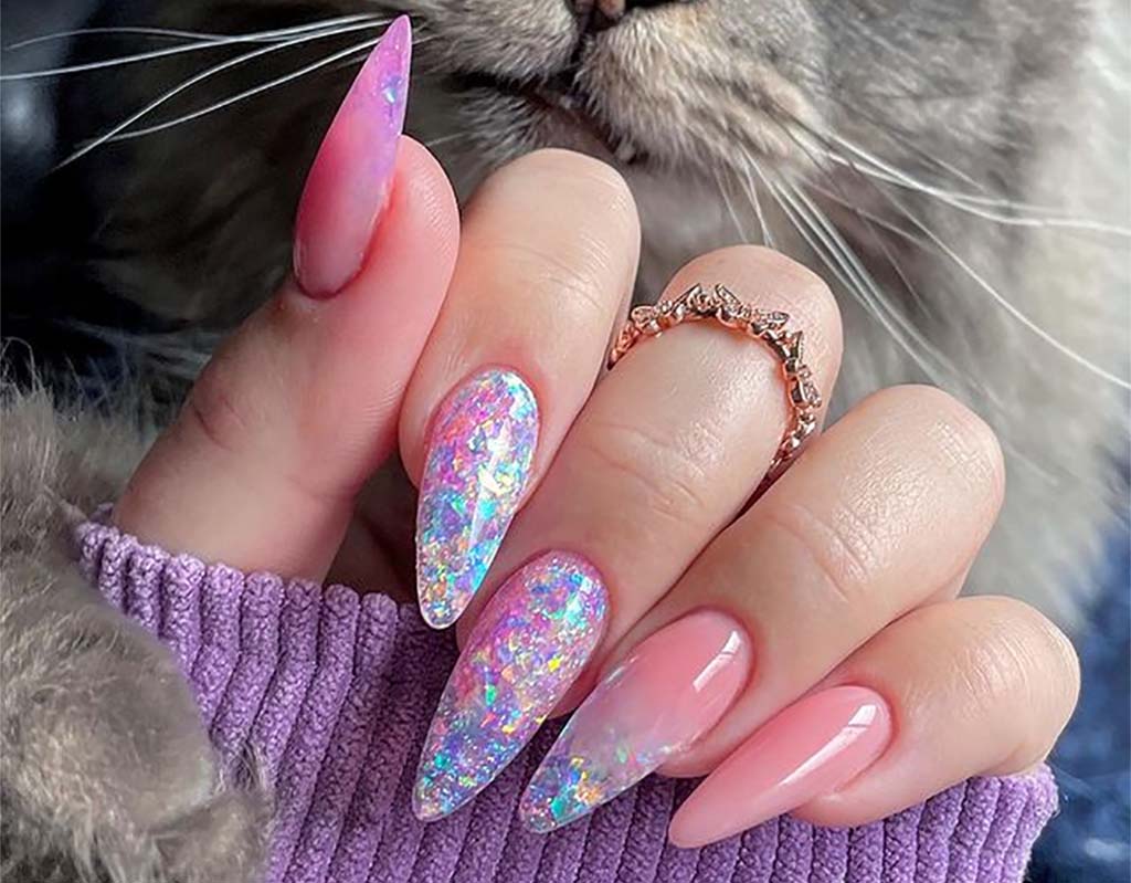 Gradient Pastels with Confetti and Rhinestones