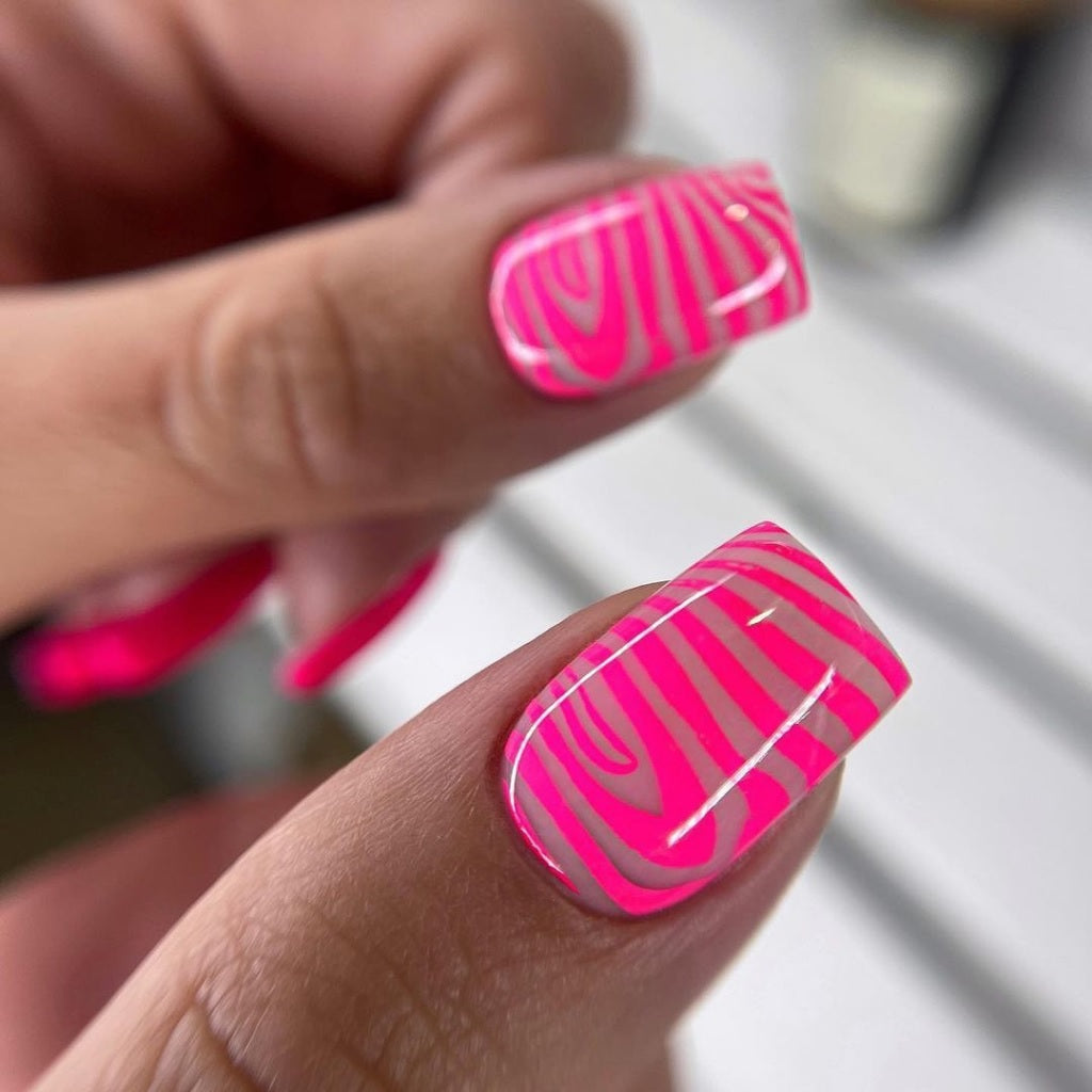 Hot Pink Stripes and Swirls