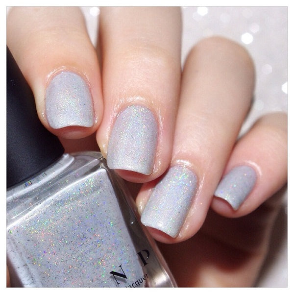 ILNP Paper Route Holographic Light Grey nail polish
