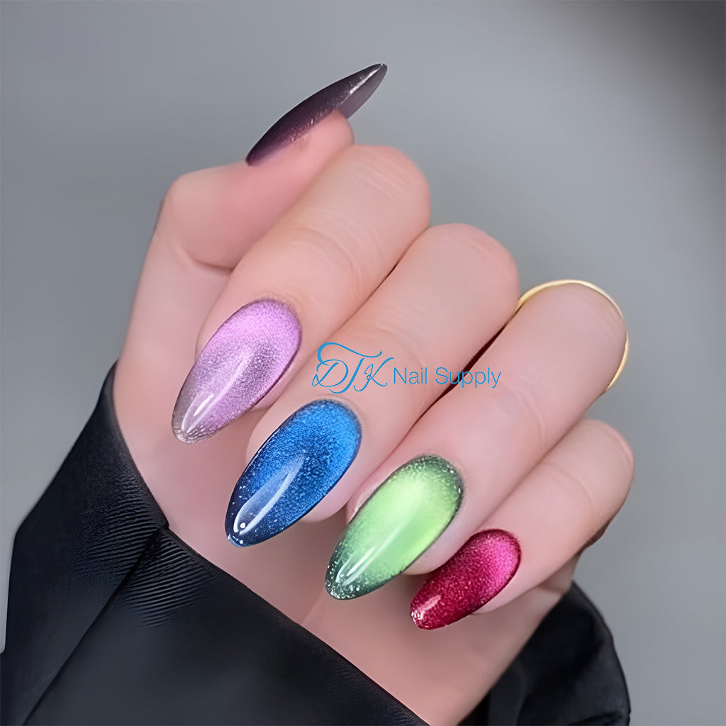 Jewel-Toned Velvet Nails