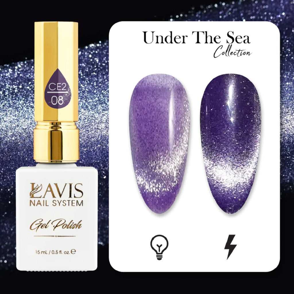 LAVIS Cat Eyes CE2 - 08 - Gel Polish - Under The Sea Collection