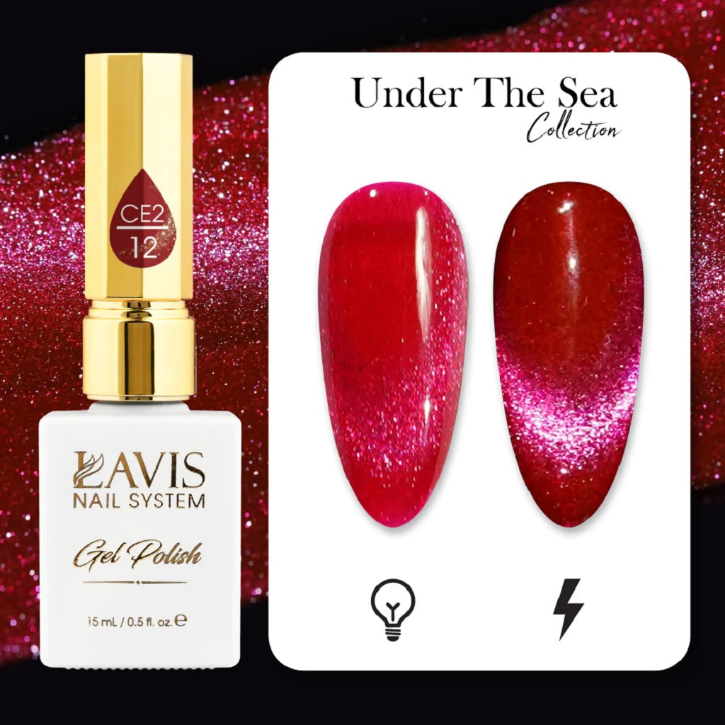 LAVIS Cat Eyes CE2 - 12 - Gel Polish - Under The Sea Collection