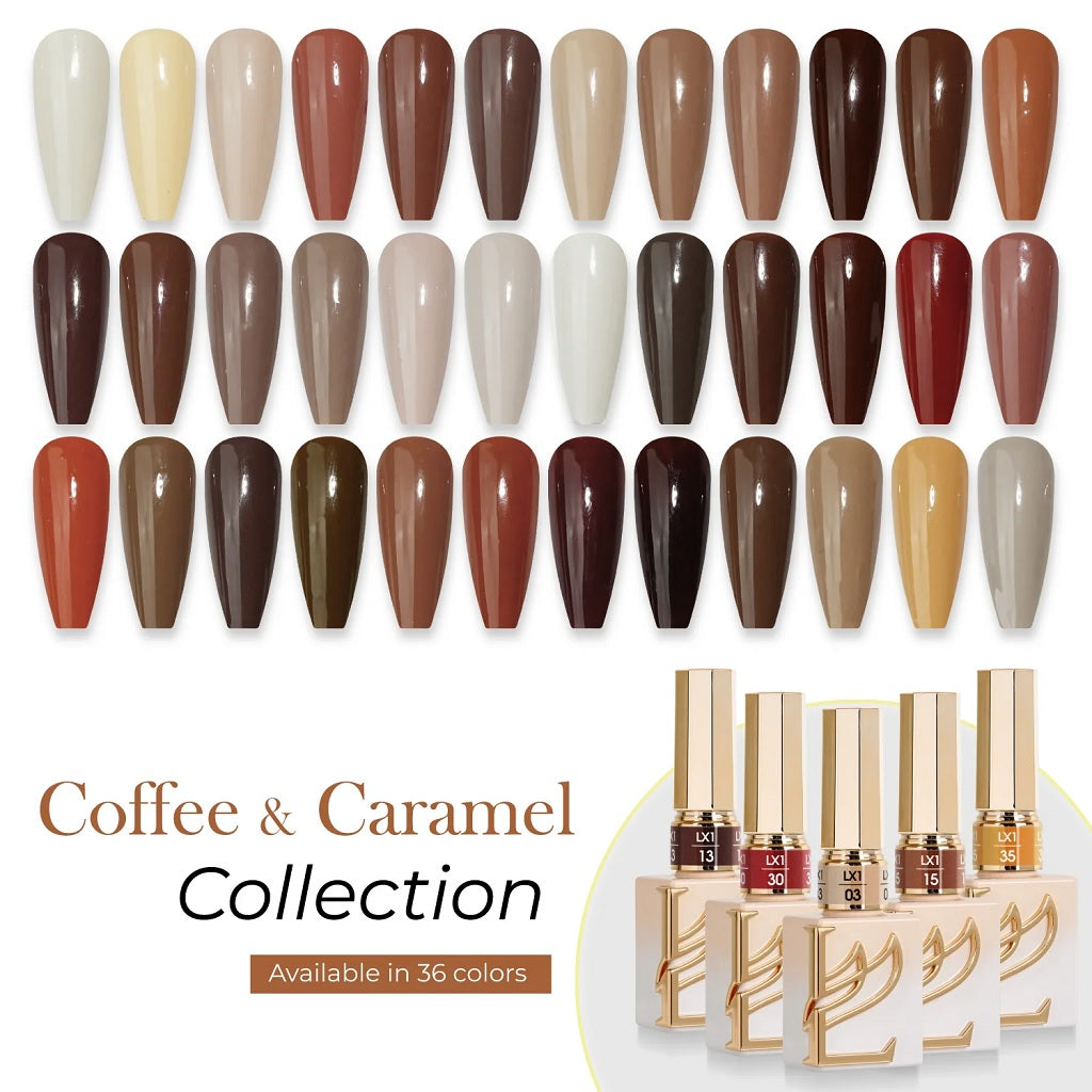 Lavis Luxury Gels, Coffee and Caramel Collection