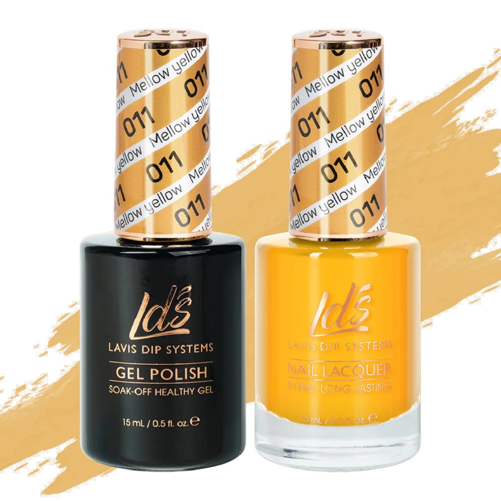 LDS Gel Nail Polish Duo - 011 Yellow Colors - Mellow Yellow