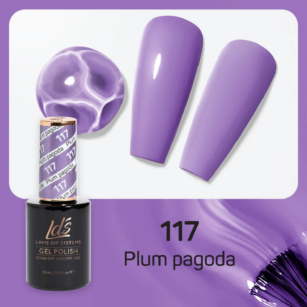 LDS Gel Polish 117 - Purple Colors - Plum Pagoda