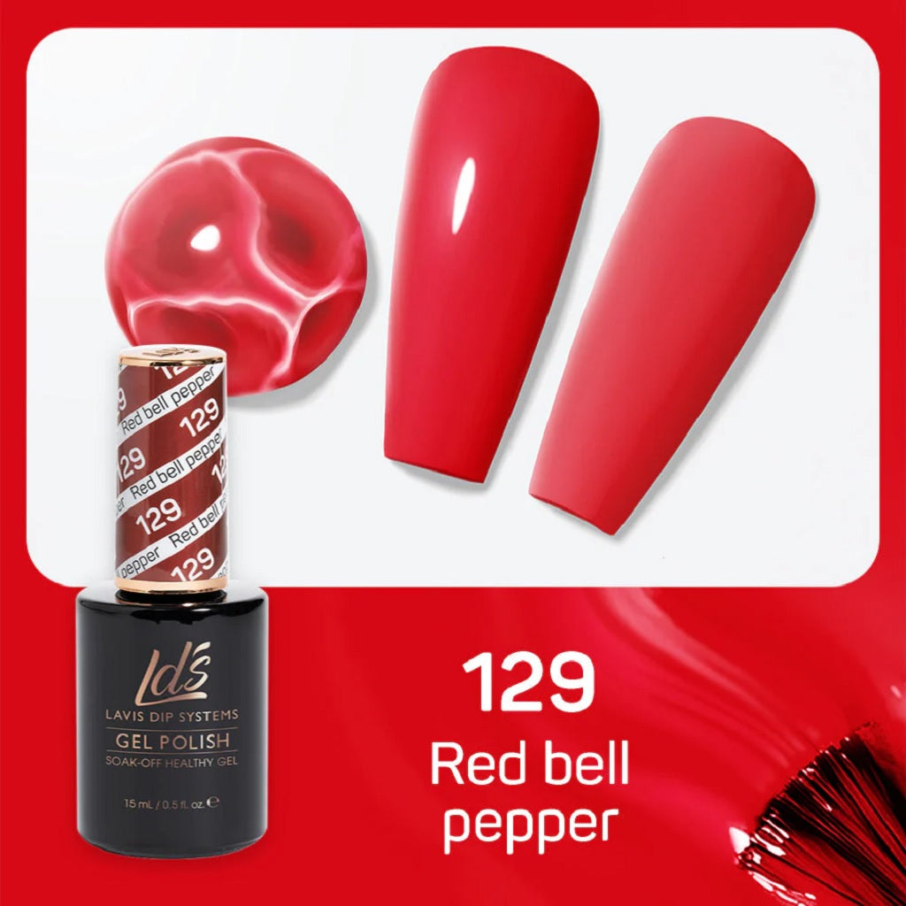 LDS Gel Polish 129 - Red Colors - Red Bell Pepper