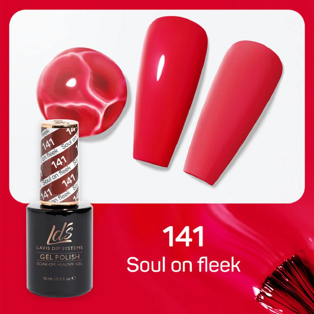 LDS Gel Polish 141 - Red Colors - Soul On Fleek