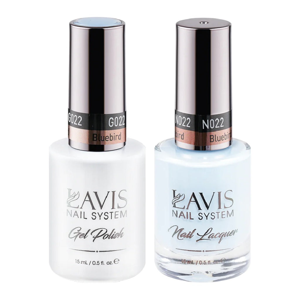 Lavis Gel Nail Polish Duo - 022 Blue Colors - Bluebird