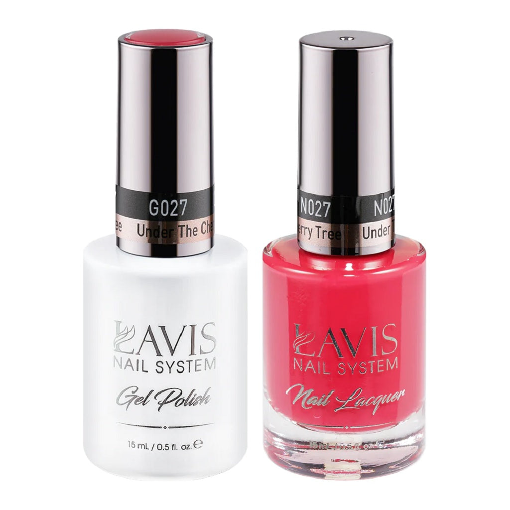 Lavis Gel Nail Polish Duo - 027 Red Colors - Under The Cherry Tree