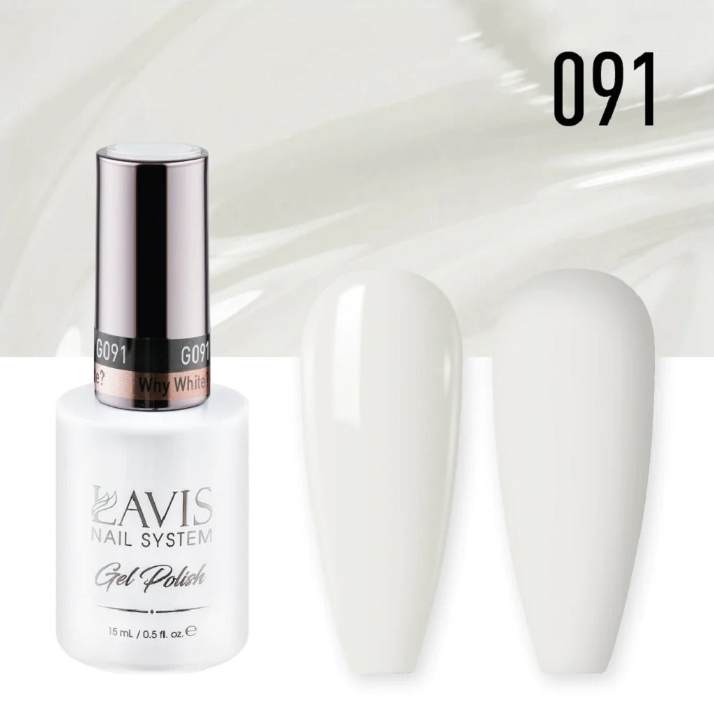 Lavis Gel Nail Polish Duo - 091 White Colors - Why White?