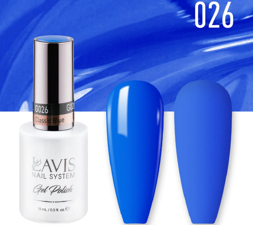 Lavis Gel Polish 026 - Blue Colors - Classic Blue