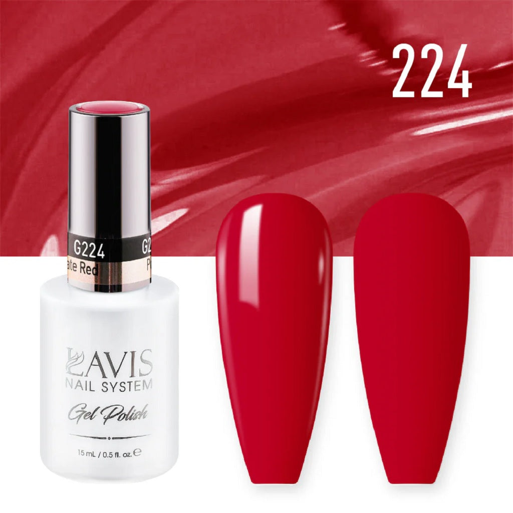 Lavis Gel Polish 224 - Scarlet Colors - Pomegranate Red