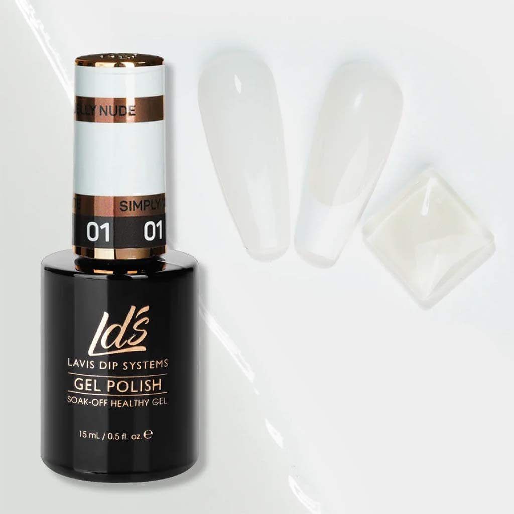 LDS 01 Simply White Gel Polish Jelly Nude