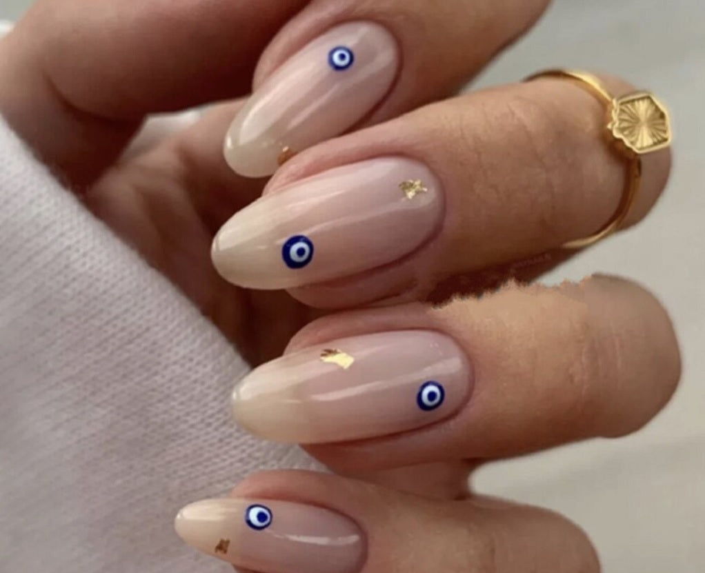 Minimalist Evil Eye Nails