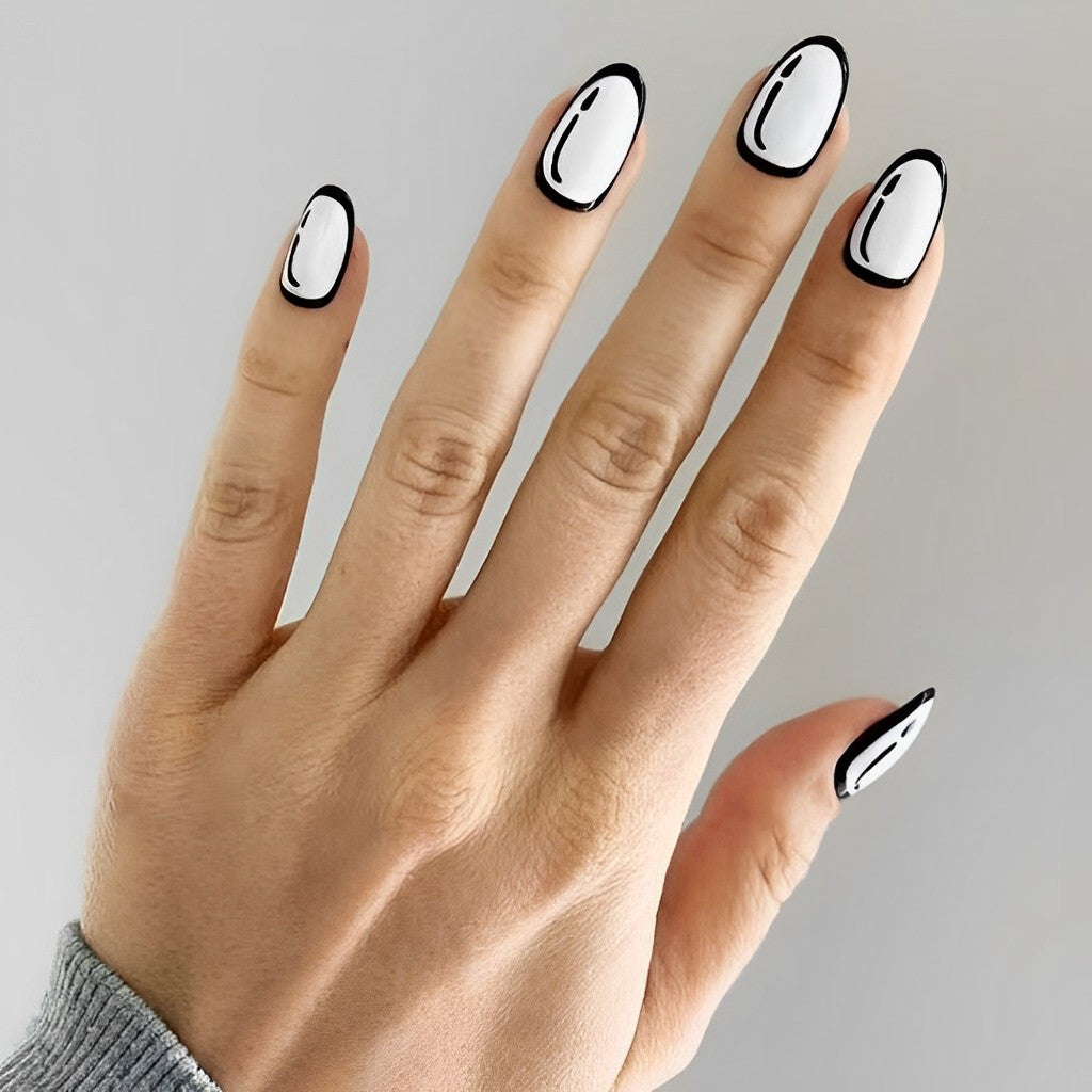 Monochrome Pop Art Nails