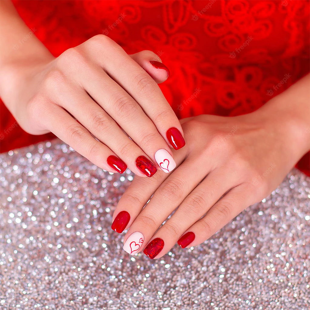 Red nail polish colors for short nails