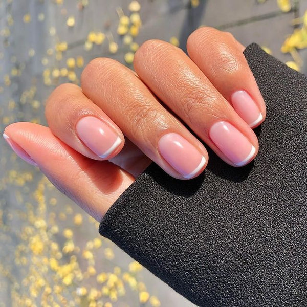 Pink Nails with French Manicure