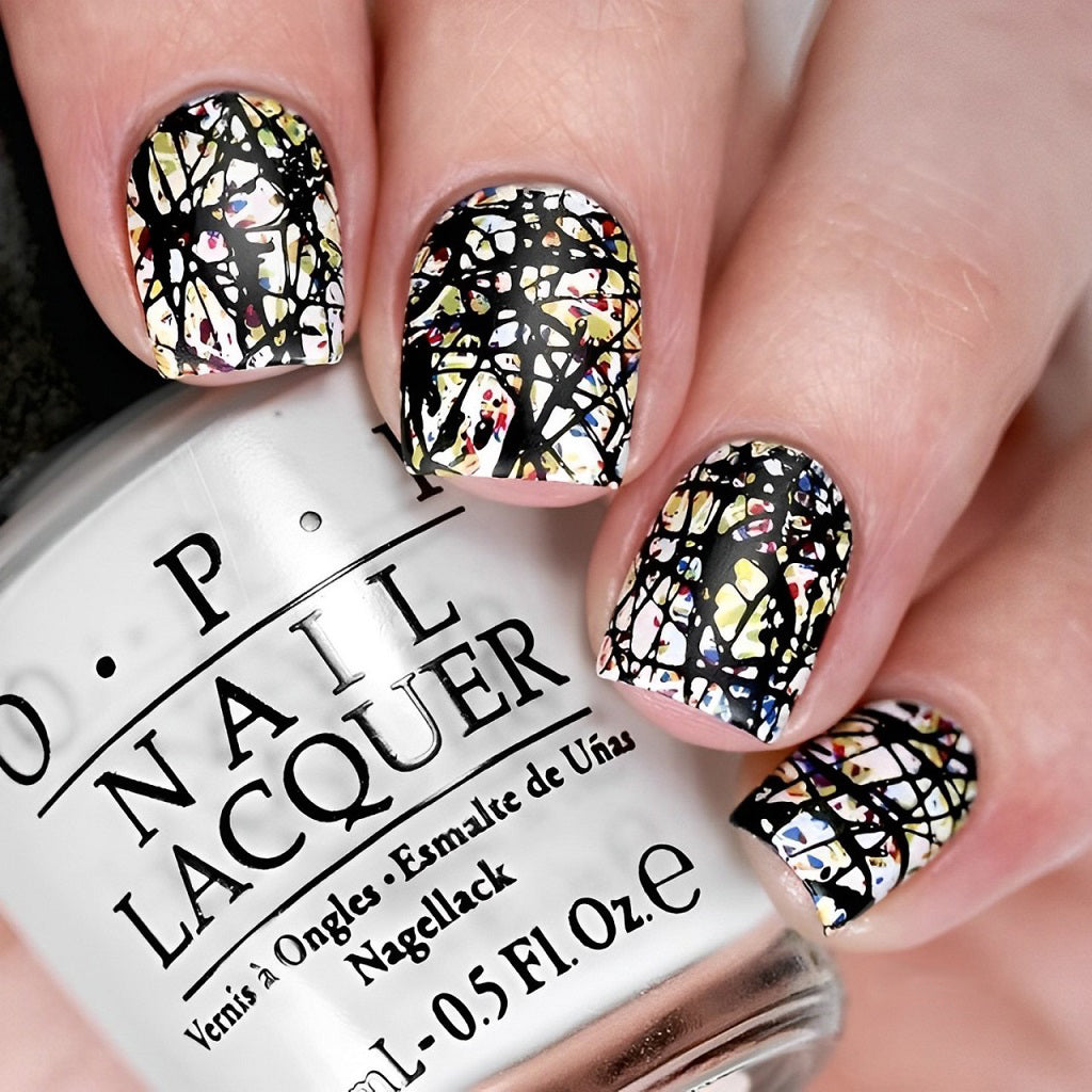 Pollock-Style Drip Nails