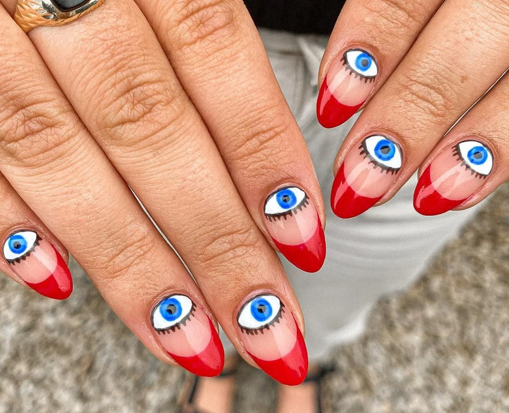 Pop Art Evil Eye Nails