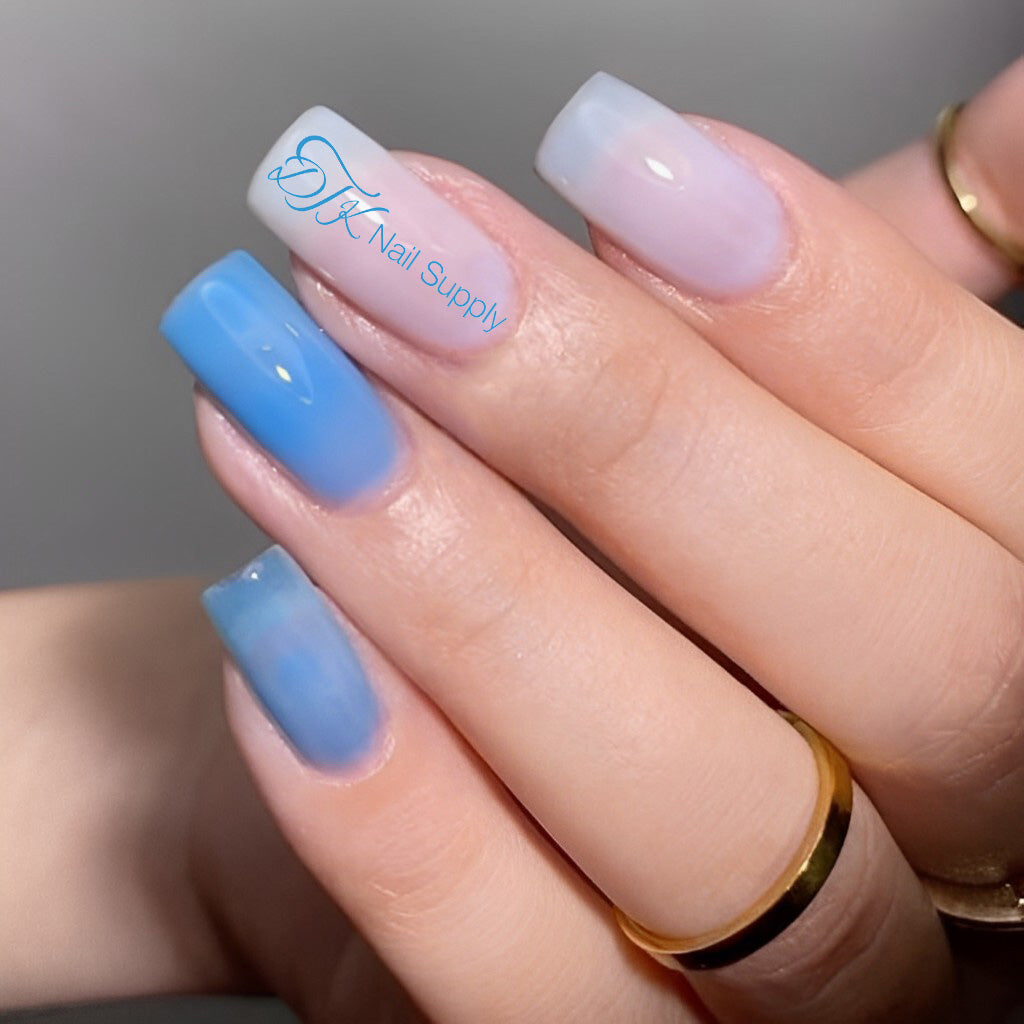 Square Nails with Milky Shades